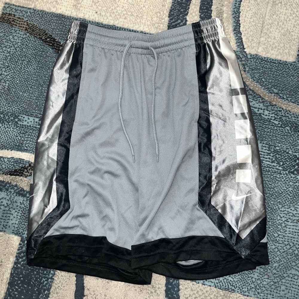 Men's Gray and Black Athletic Shorts